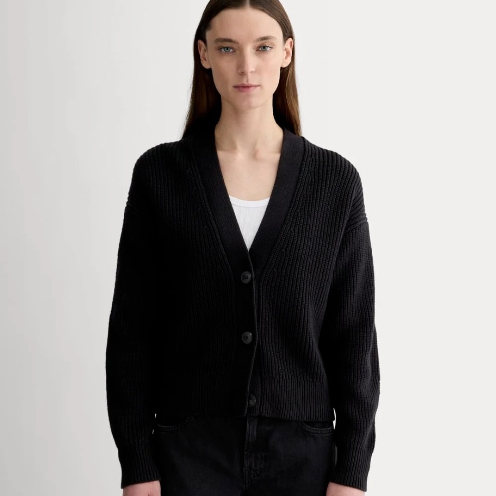 NWT Everlane Organic Cotton Relaxed Button-Up Cardigan